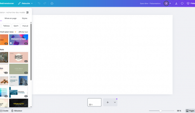 L'interface de Canva