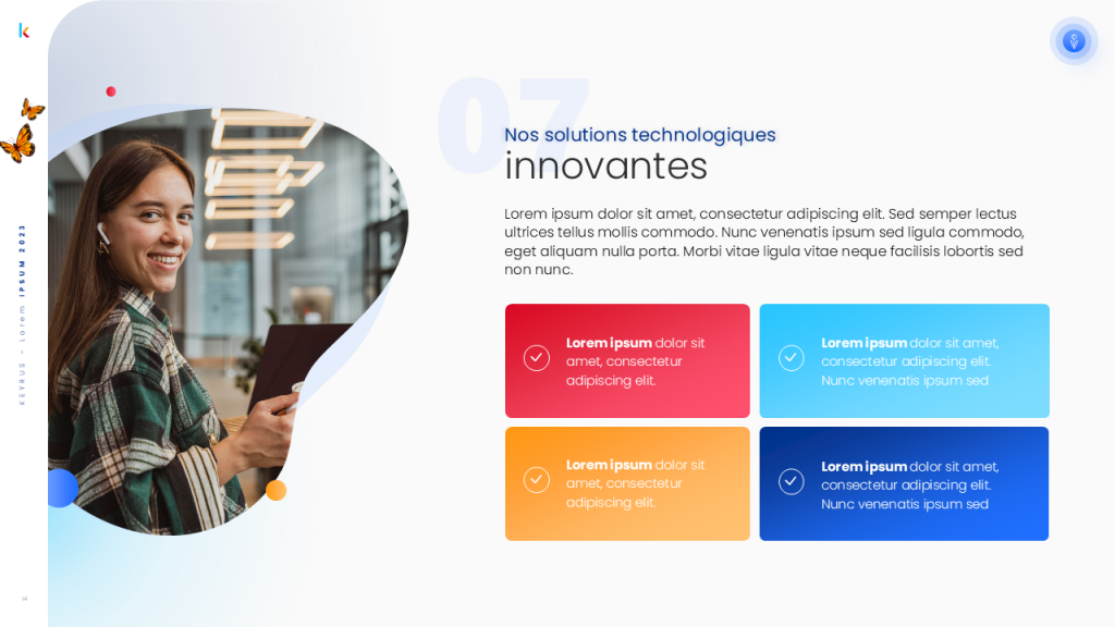 Exemple pitch deck slide solution Keyrus